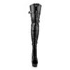 Pleaser - DELIGHT3025 Plateau overknee Laarzen - Zwart Product image